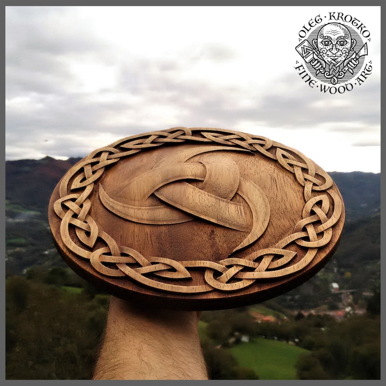 Walknut Viking Home Decor Knotwork Art Norse Thor Odin Wood Etsy