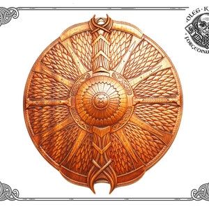 Magic shield, Best gift for Viking, Wood carved viking wall hanging, Celtic home decor, Norse wooden art, Valhalla Wood decor for man