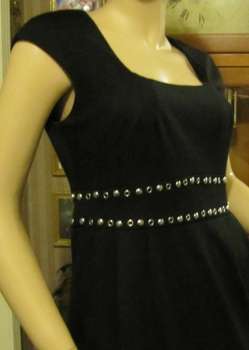 Maggy London Black Dress with Silver-toned Detail size 6