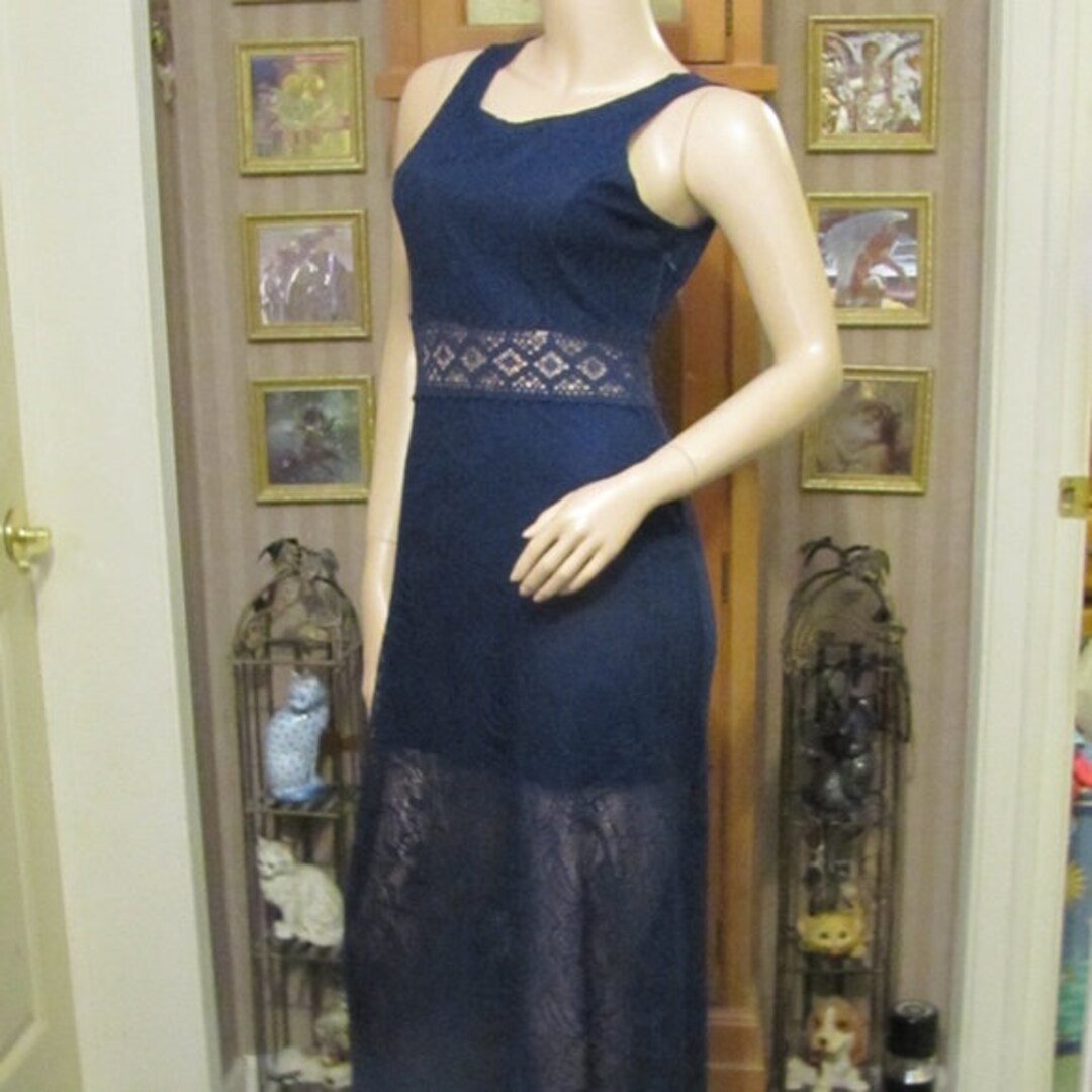 Bailey Blue Short Long Lace Maxi Dress Size M - Etsy Hong Kong