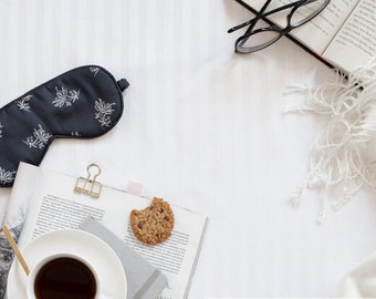 Tablet Mockup Stock Photo: Self Care, Coffee, Cookies (Digital Image)