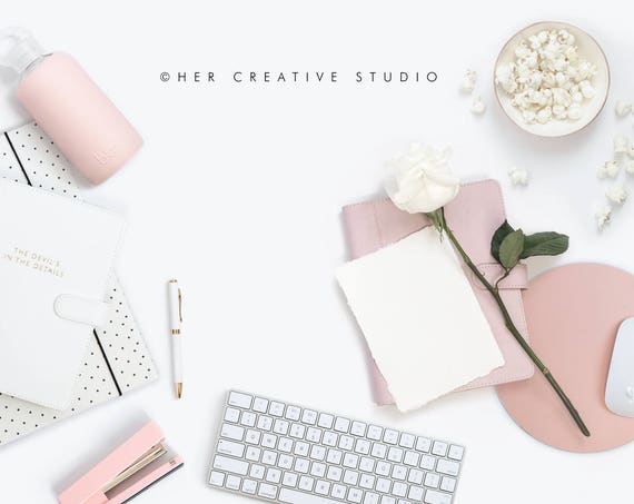 Styled Stock Photography Flatlay Image Notecard Mockup