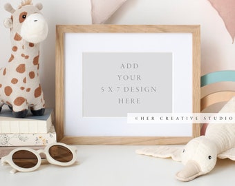 Nursery frame Mockup | 8 x 10 Print Mock Up | 5 x 7 Picture Frame Mockup | Art Print Mockup | Kids Room Mockup | Digital Image