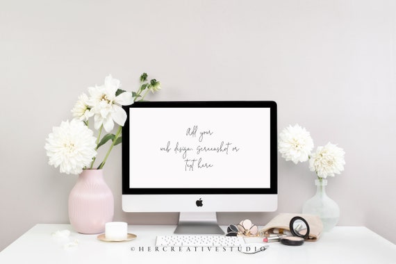 Styled Stock Photography Styled Mockup Dahlias Makeup