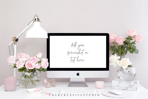 Styled Stock Photography Desktop Mockuproses With Pink Styled Stock Photography Desktop Mockuproses With Pink