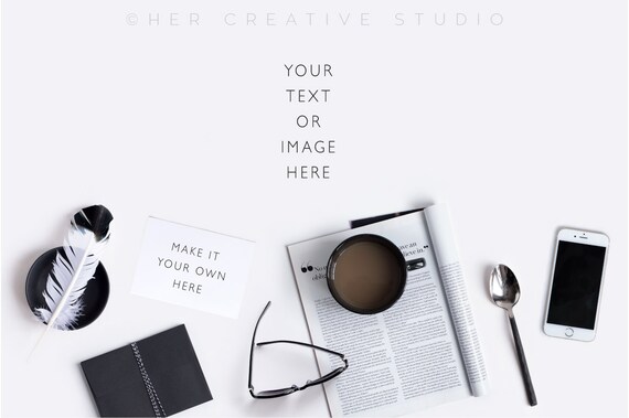 Card Mockup Flatlay 2 With Iphone Feathers Magazine Coffee Card Mockup Flatlay 2 With Iphone Feathers Magazine Coffee