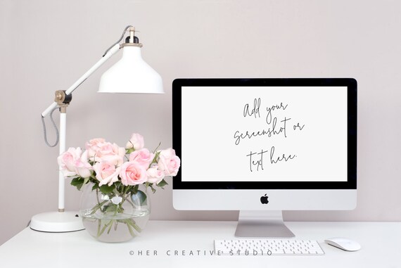 Styled Stock Photography Desktop Mockuppink Roses With Styled Stock Photography Desktop Mockuppink Roses With