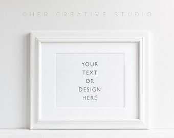 Download Free Stock Photograph of Isolated Landscape White Picture Frame | Product Mockup | Frame Mockup | Wall Art Display Template PSD Template