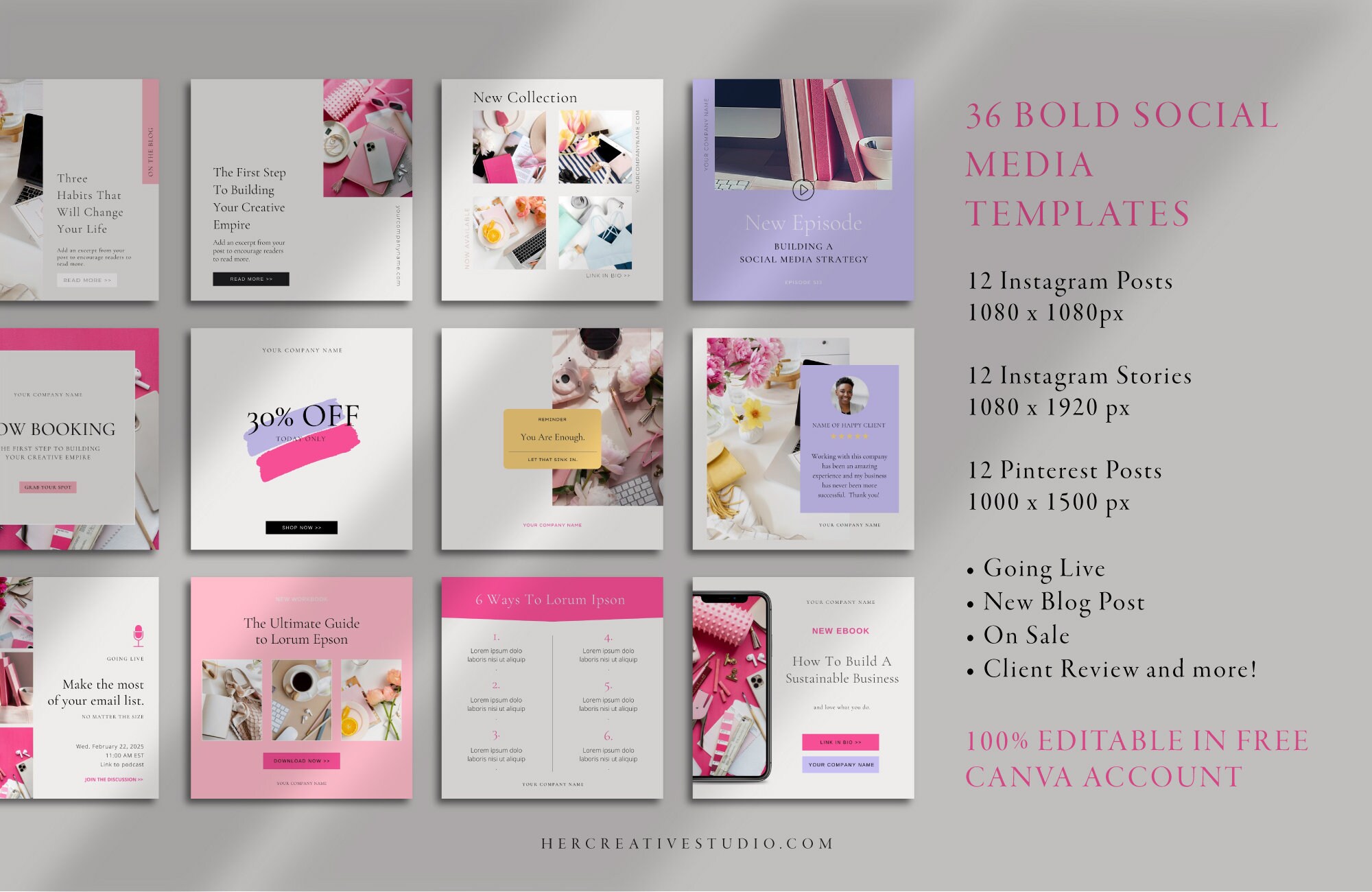 Social Media Templates Canva Templates Instagram Template Bright ...