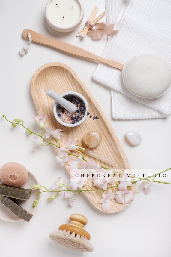 Fotografía de stock con estilo / Accesorios de baño de cuidado | Etsy