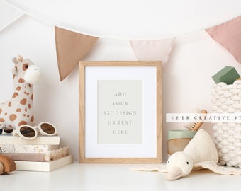 Nursery frame Mockup | 8 x 10 Print Mock Up | 5 x 7 Picture Frame Mockup | Art Print Mockup | Kids Room Mockup | Digital Image