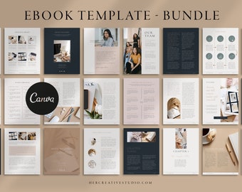 Canva e-boksmallpaket: Neutralt kursmaterial (digital nedladdning)