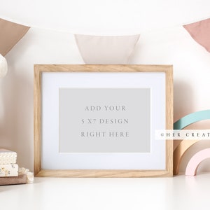 Nursery frame Mockup | 8 x 10 Print Mock Up | 5 x 7 Picture Frame Mockup | Art Print Mockup | Kids Room Mockup | Digital Image
