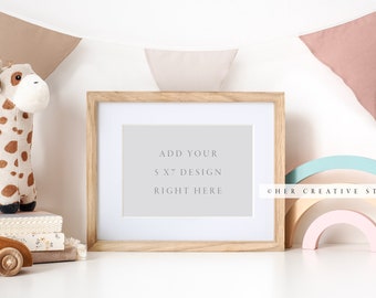 Nursery frame Mockup | 8 x 10 Print Mock Up | 5 x 7 Picture Frame Mockup | Art Print Mockup | Kids Room Mockup | Digital Image