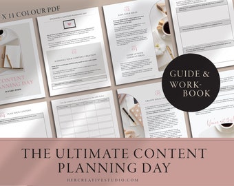 Content Planning Day Guide | Social Media Content | Content Planner  | Blogging | Podcast | Instant Download