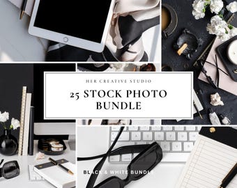 Neutralt stockfotopaket: Feminina mockups, webbdesign (25 högupplösta JPG)