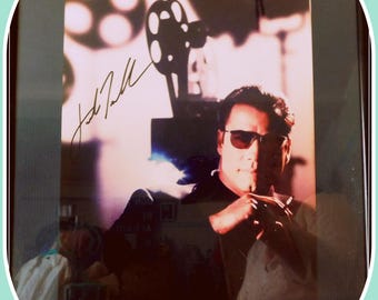 エラ・ブルー・トラボルタのサイン入り8x10 老犬エミリーの写真 ジョン