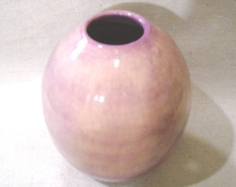 Rose Colored Egg Shaped Vase