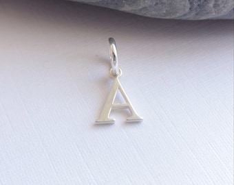 Sterling Silver Initial Charm // Choose your Letter // Alphabet Pendant END of LINE SALE