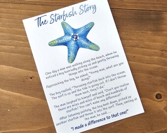 Making a Difference // Luxury Beach - Nautical Note Cards // The Starfish Story // Inspirational Print