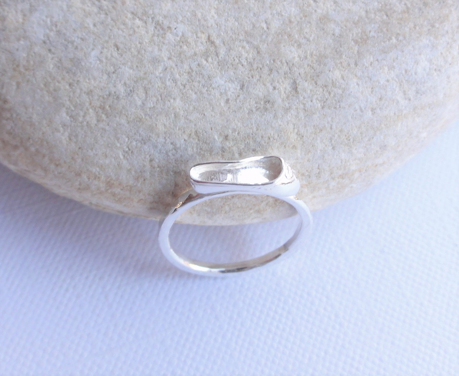 ballet shoe sterling silver ring ~ ballerina ~handmade hammered stacking ring ~ ballet slipper ~ dancer gift ~ ballet ring ~ dan