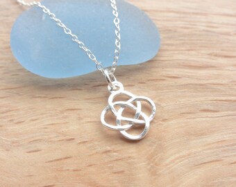 Sterling Celtic Knot Necklace // Delicate Scottish Necklace // Celtic Knot Charm - Pendant // Celtic Shore