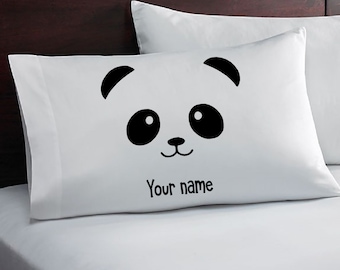 Personalised Name Panda Cushion Printed Customised Bedroom Kids Gift Present