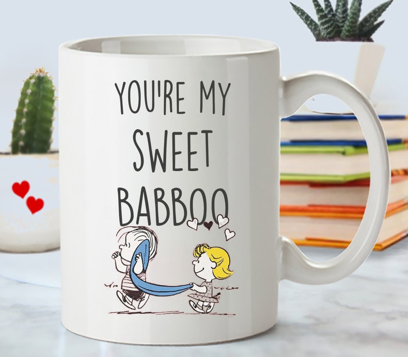 You're my sweet Babboo. Peanuts fan gift. Linus and Sally. Etsy