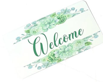 Watercolor Floral Welcome sign, spring floral sign, wreath attachment, Spring sign, Wreath sign, Southern Welcome,