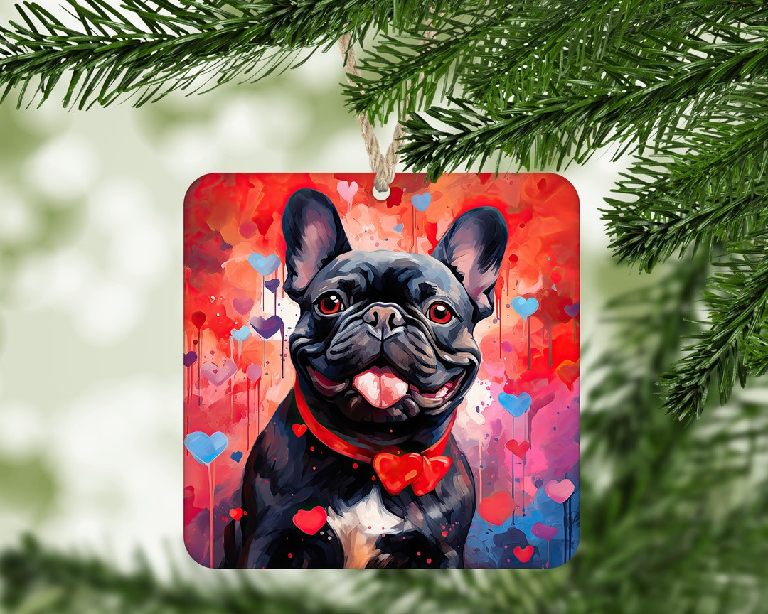 Puppy Love Ornament, Valentine Dog Lover Holiday Ornament, Holiday