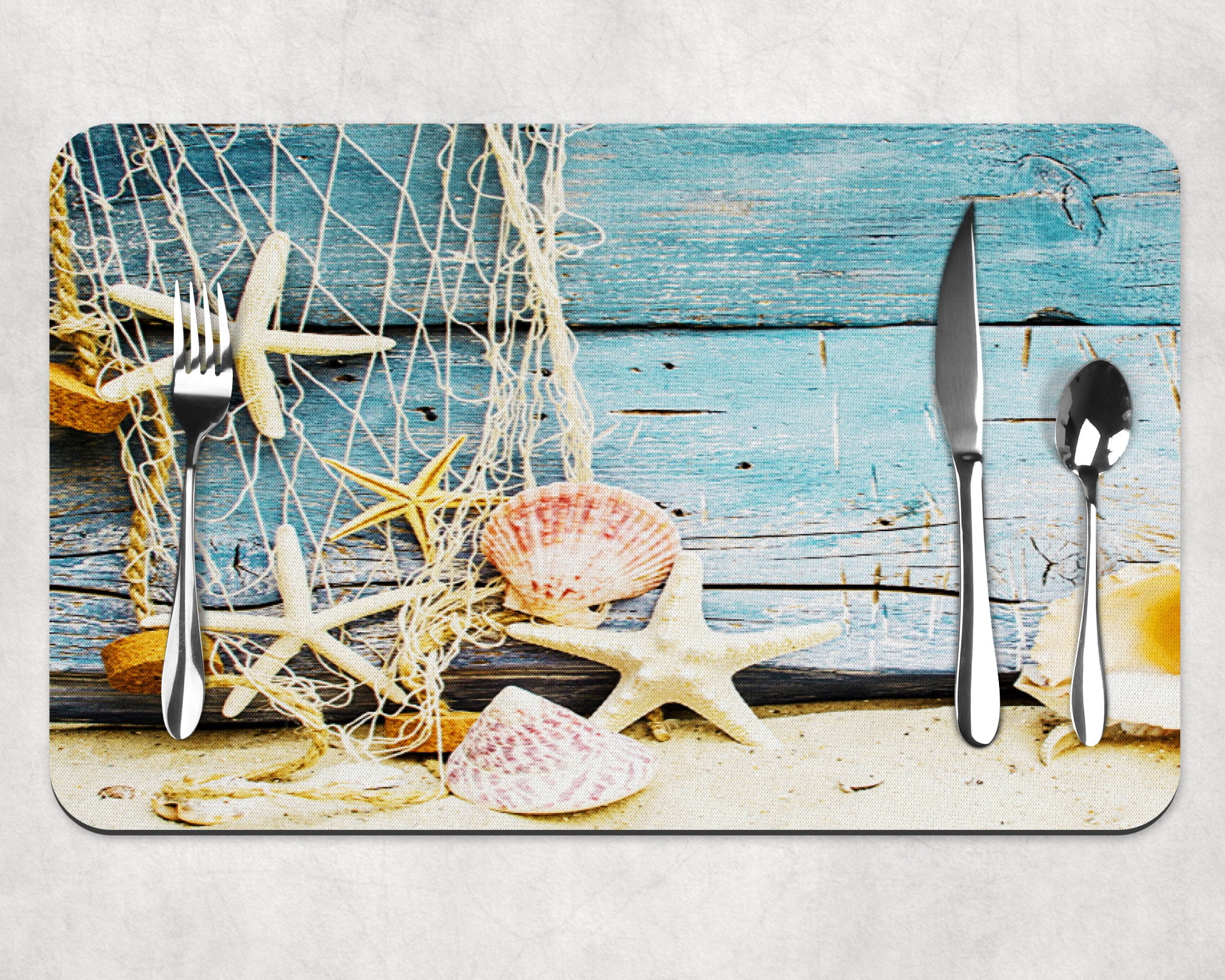 Set of 4 Beach Table Placemats Coastal table decor table Etsy