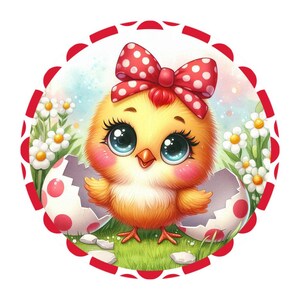Baby Chick with Big Bow Sign, Summer sign, Spring wreath attachment, Spring decoration, summer decor, Wreath decor