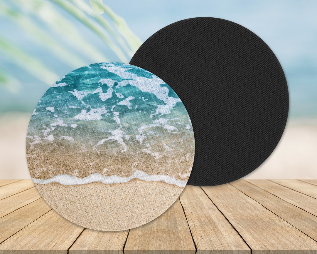 Pool Coasters Set of 4 Beach Surf Drink Coaster, Beach Coasters for Your Table, Set ...