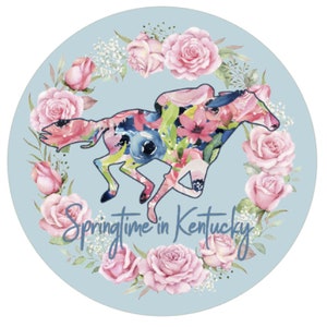 Kentucky Derby Sign, Race for the roses, Wreath Attachment, Summer wreath sign,