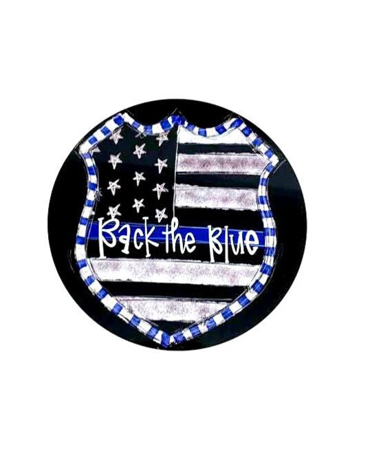 Back The Blue Police Support Corrugated Plastic Yard Sign - With Free Stakes