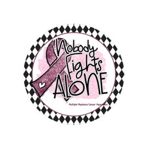 Faith over Fear Sign, Multiple Myeloma Cancer wreath attachment, Cancer awareness,