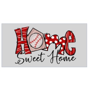 Home Sweet Home Baseball Sign Sign by Hard Working Mom Metal Wreath Sign