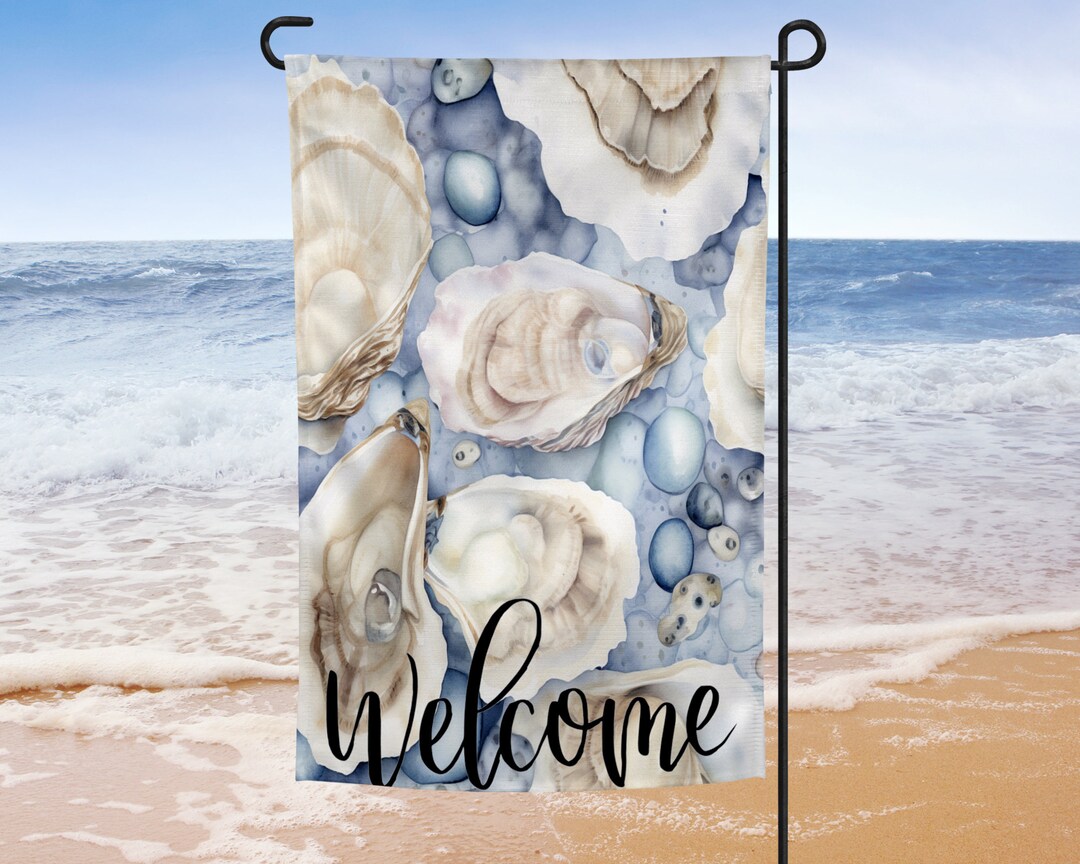 Oyster Shell Wall Art: Coastal Printable Beach House Kitchen Decor