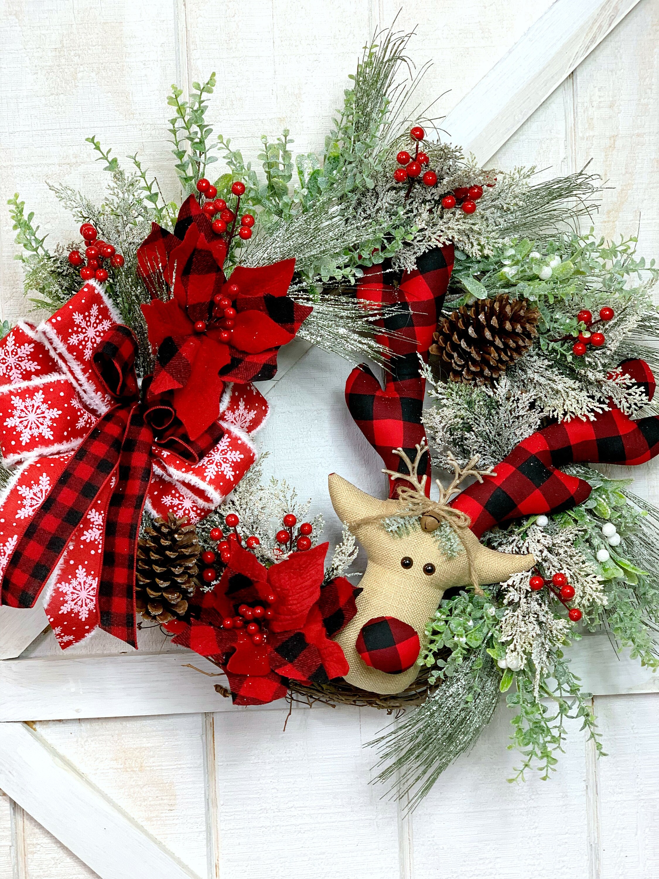 Rudolph Christmas Wreath 