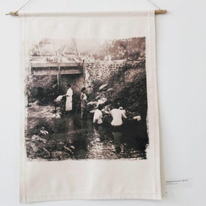 Wallhanging on organic cotton - Photo &#39;Kali&#39; on fabric | Wall Art | Art Print