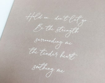 Hold on - Poster A5 - Gedicht