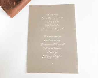 Glasbuchstaben - Poster A5 - Gedicht
