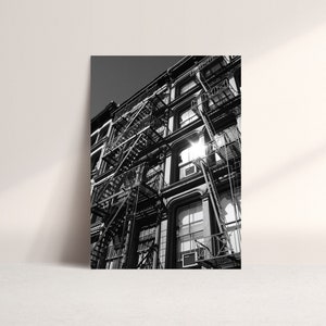 Card - New York City - Fire escapes in the sun