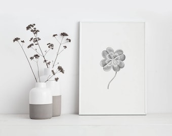 Screenprint - four leaf clover - 2017