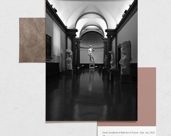 Card - David at Accademia di Belle Arti, Florence - Italy