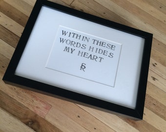Poem Words 21 x 30 cm