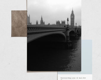 Card - Westminster Bridge - London - taken in March 2013