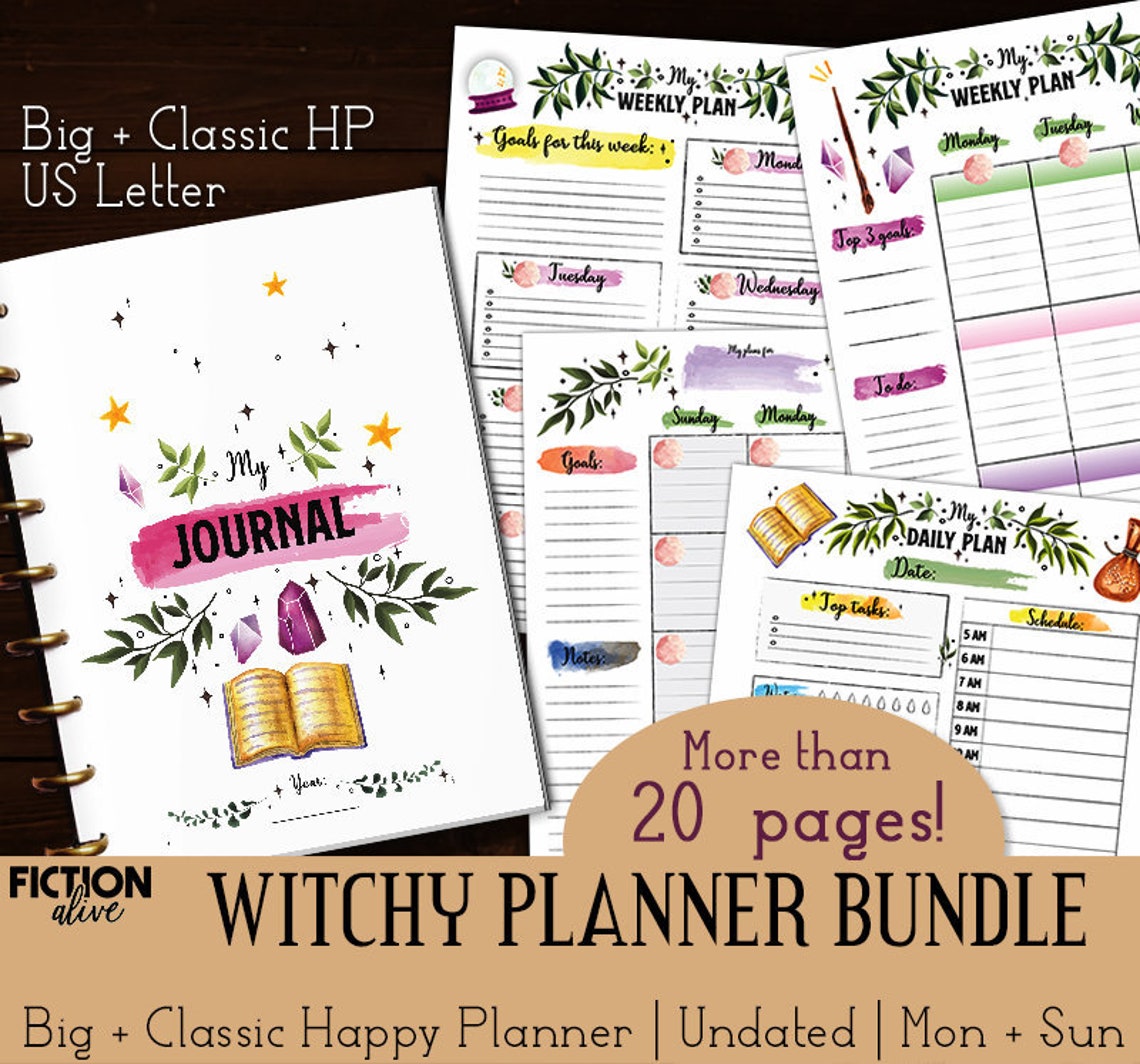 Witch planner bundle for Big Classic Happy Planner and | Etsy