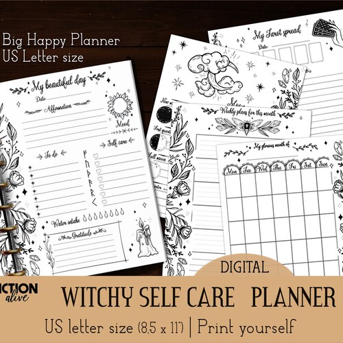 Witch's Planner Printable A5 Size Ink-saver Print - Etsy