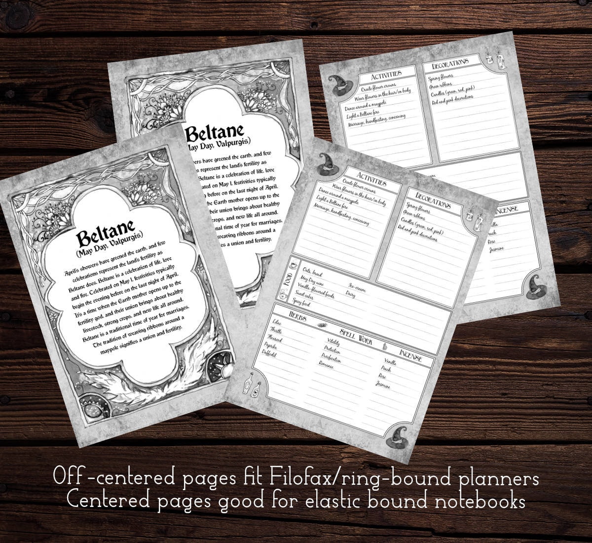 Sabbat Celebration Guide Printable A5 Pages Wicca Pagan - Etsy